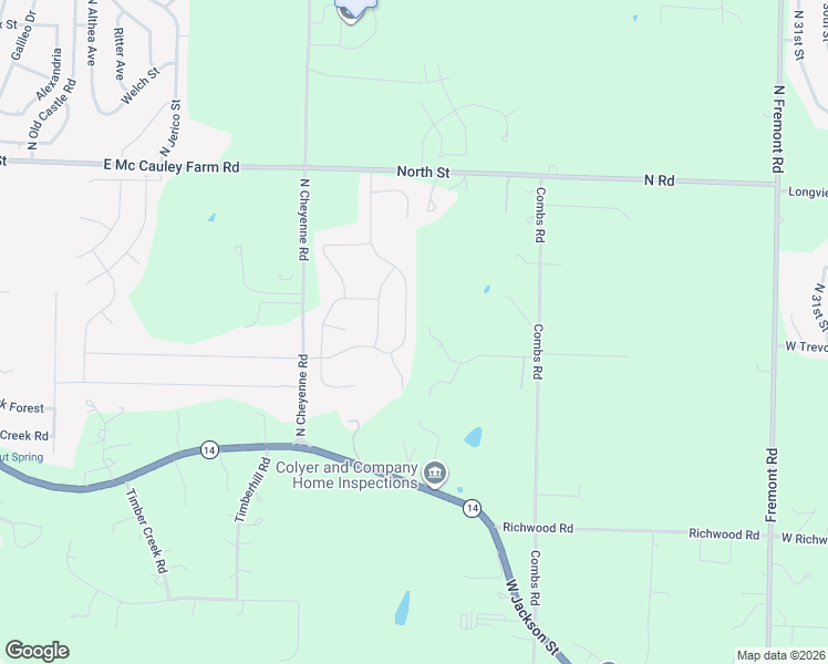 map of restaurants, bars, coffee shops, grocery stores, and more near 1671 Perry Place in Nixa