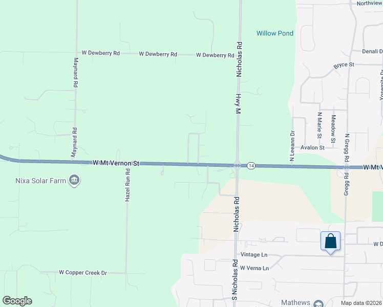 map of restaurants, bars, coffee shops, grocery stores, and more near 104 North Carlisle Drive in Nixa
