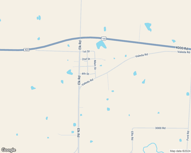 map of restaurants, bars, coffee shops, grocery stores, and more near Valeda Road in Coffeyville