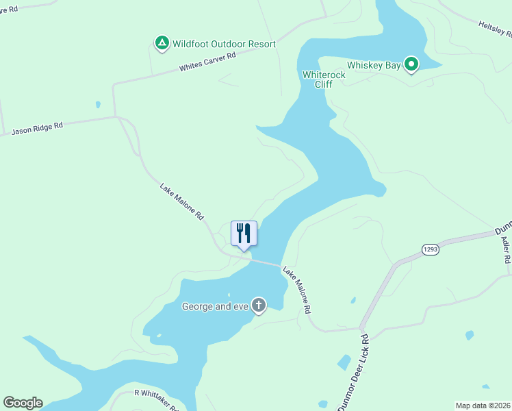 map of restaurants, bars, coffee shops, grocery stores, and more near 201 Shady Cliff Road in Lewisburg