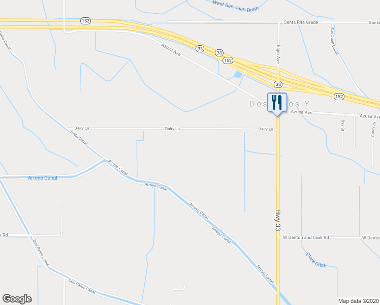 map of restaurants, bars, coffee shops, grocery stores, and more near in Dos Palos