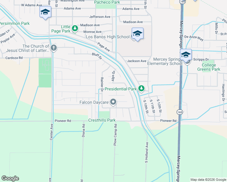 map of restaurants, bars, coffee shops, grocery stores, and more near 806 Coastal Court in Los Banos