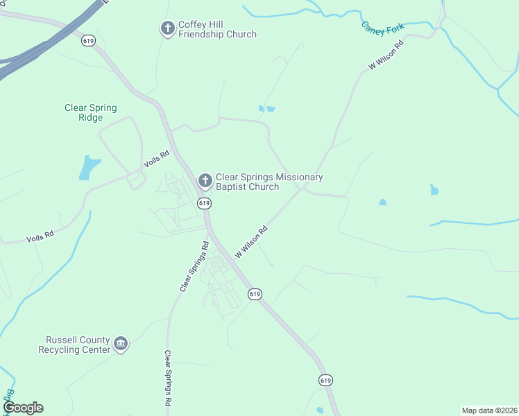 map of restaurants, bars, coffee shops, grocery stores, and more near 47 Cindy Lane in Russell Springs