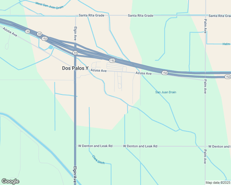 map of restaurants, bars, coffee shops, grocery stores, and more near 16594 Bay Street in Dos Palos