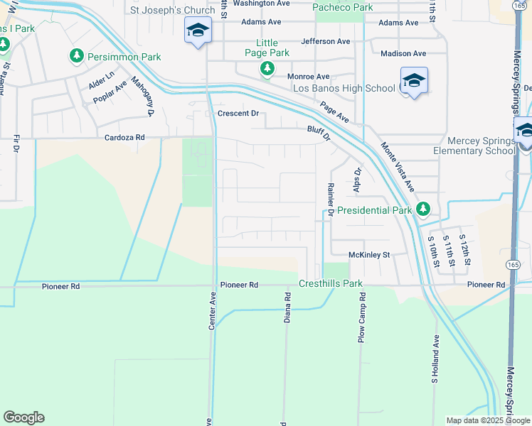 map of restaurants, bars, coffee shops, grocery stores, and more near 522 Sansoni Street in Los Banos
