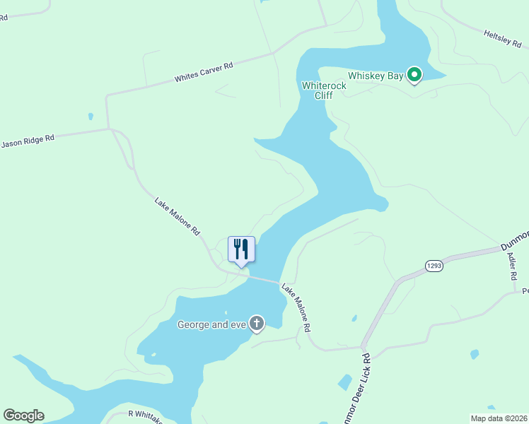 map of restaurants, bars, coffee shops, grocery stores, and more near 254 Shady Cliff Road in Lewisburg