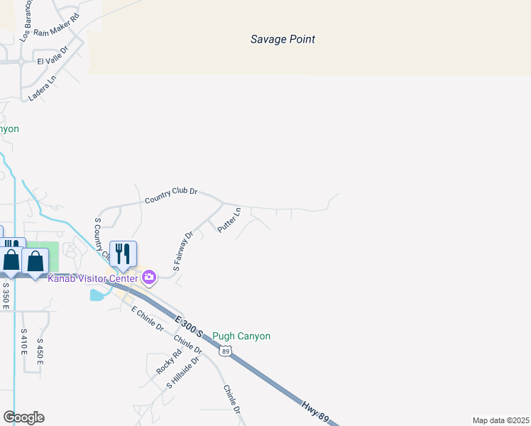 map of restaurants, bars, coffee shops, grocery stores, and more near 1084 Country Club Drive in Kanab