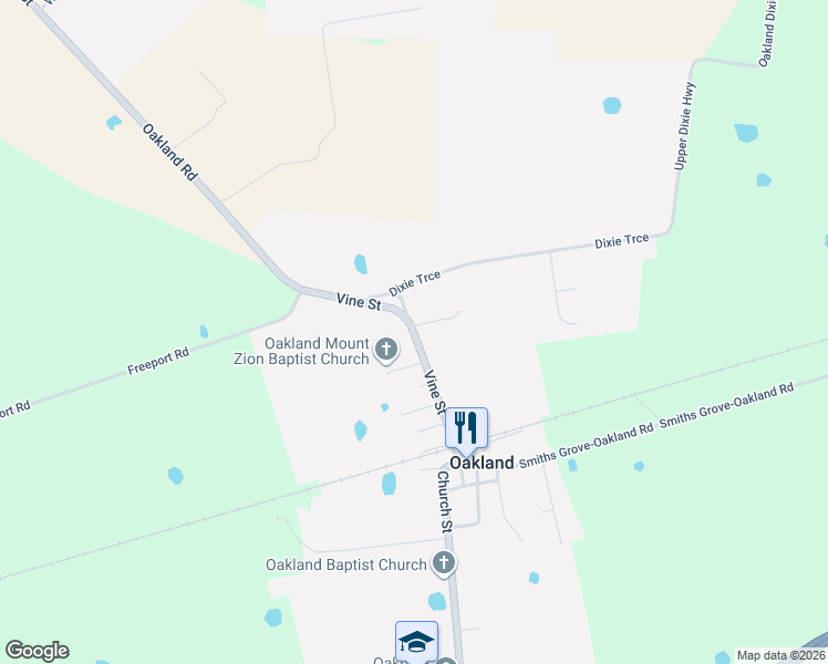map of restaurants, bars, coffee shops, grocery stores, and more near 2050-2056 Oakland Rd in Oakland