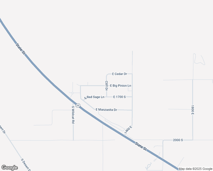 map of restaurants, bars, coffee shops, grocery stores, and more near 1253 E Big Pinion 1640 S Ln in Hurricane