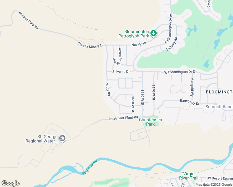 map of restaurants, bars, coffee shops, grocery stores, and more near 3642 South 1730 West in St. George