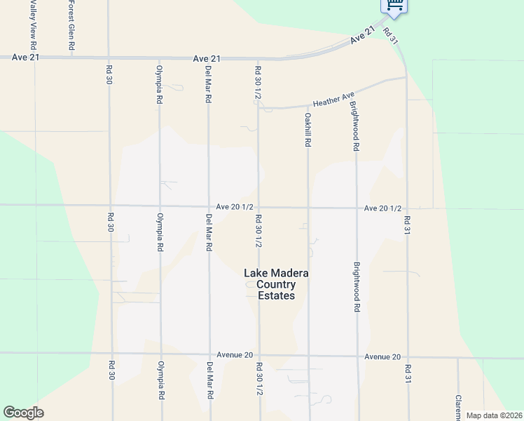 map of restaurants, bars, coffee shops, grocery stores, and more near 30550 Avenue 20 in Madera