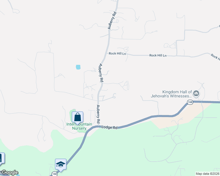 map of restaurants, bars, coffee shops, grocery stores, and more near 30808 Auberry Road in Auberry