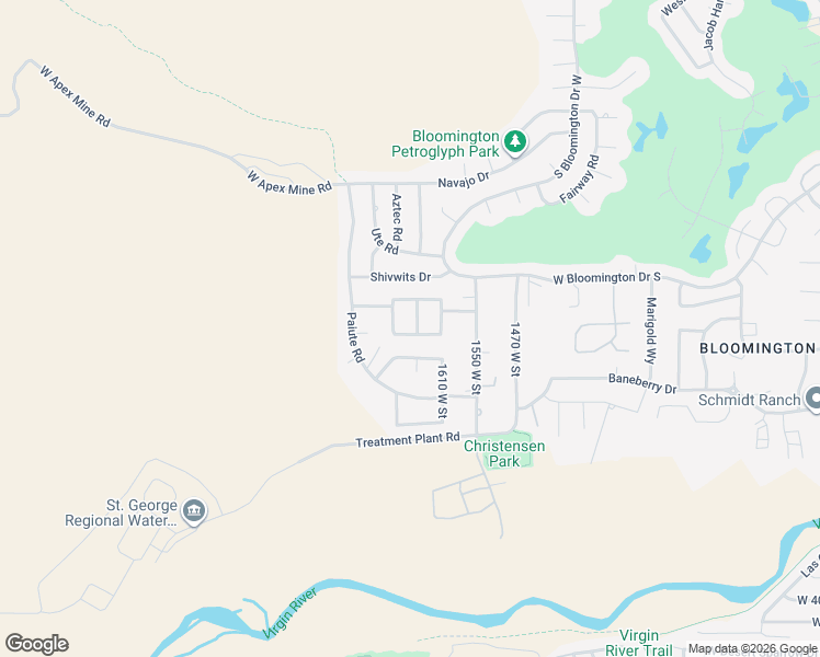 map of restaurants, bars, coffee shops, grocery stores, and more near 1674 3600 South Street in St. George