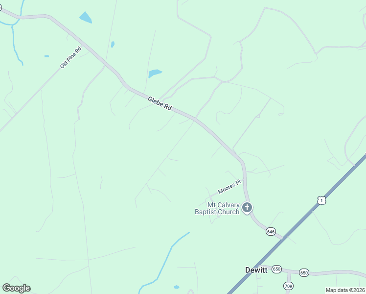 map of restaurants, bars, coffee shops, grocery stores, and more near 16196 Glebe Road in DeWitt