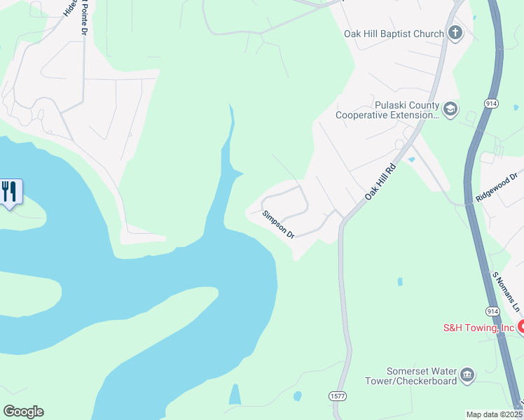 map of restaurants, bars, coffee shops, grocery stores, and more near 3001 Simpson Court in Somerset