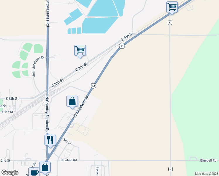 map of restaurants, bars, coffee shops, grocery stores, and more near in Liberal