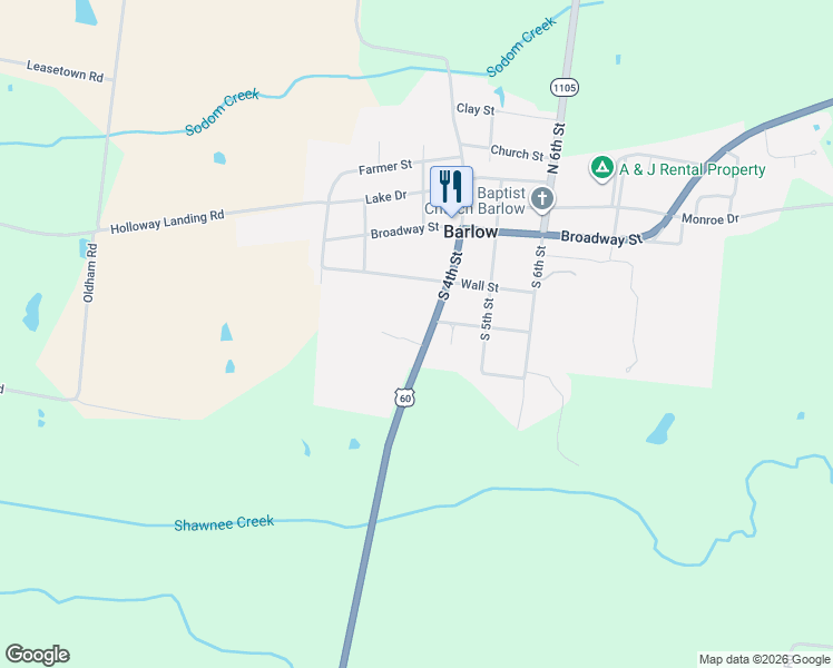 map of restaurants, bars, coffee shops, grocery stores, and more near 213-6027 Main Street in Cape Girardeau