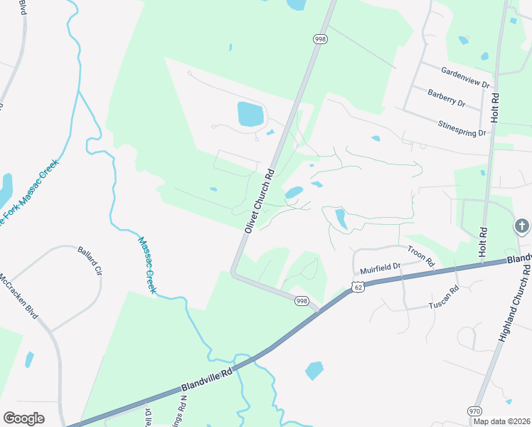 map of restaurants, bars, coffee shops, grocery stores, and more near 1803-1847 Olivet Church Rd in Paducah