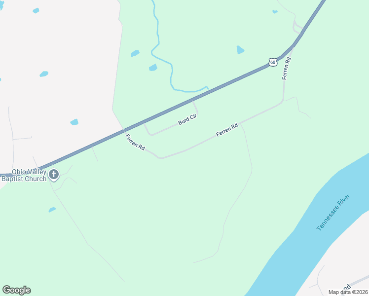 map of restaurants, bars, coffee shops, grocery stores, and more near 777 Ferren Road in Ledbetter