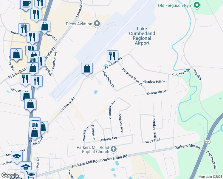 map of restaurants, bars, coffee shops, grocery stores, and more near 228 High Point Drive in Somerset
