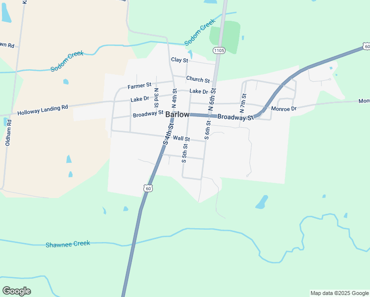 map of restaurants, bars, coffee shops, grocery stores, and more near 501 Wall Street in Barlow
