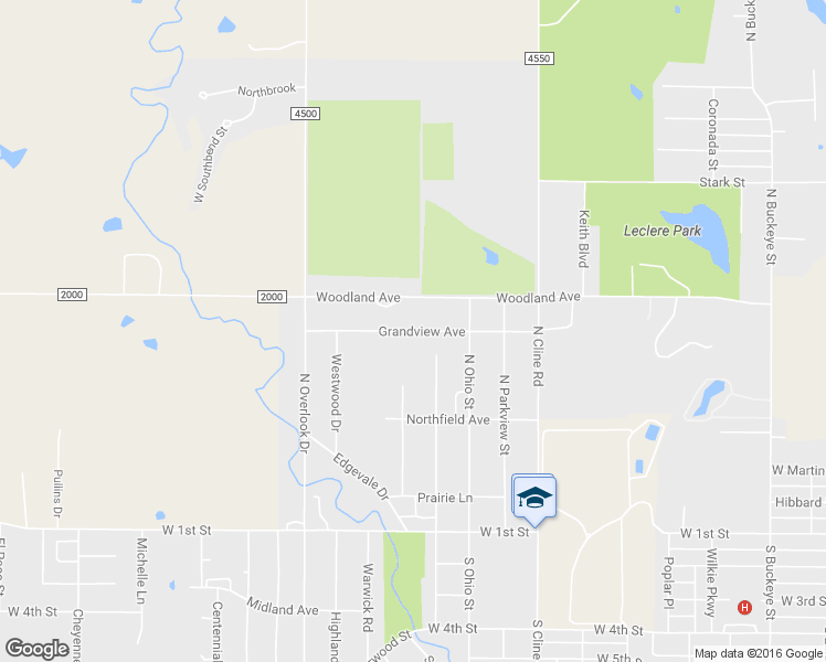map of restaurants, bars, coffee shops, grocery stores, and more near Grandview Avenue in Coffeyville