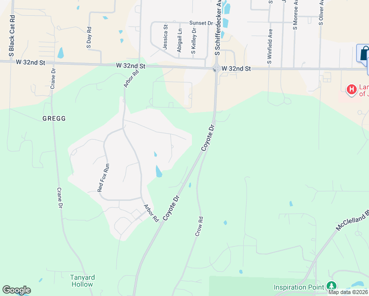 map of restaurants, bars, coffee shops, grocery stores, and more near 3413 Cedar Ridge Rd in Joplin