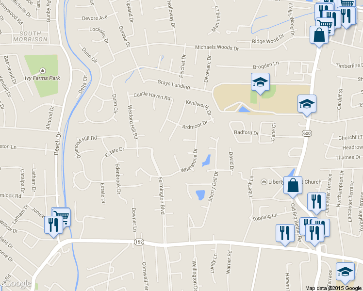 map of restaurants, bars, coffee shops, grocery stores, and more near 7 Danfield Circle in Hampton