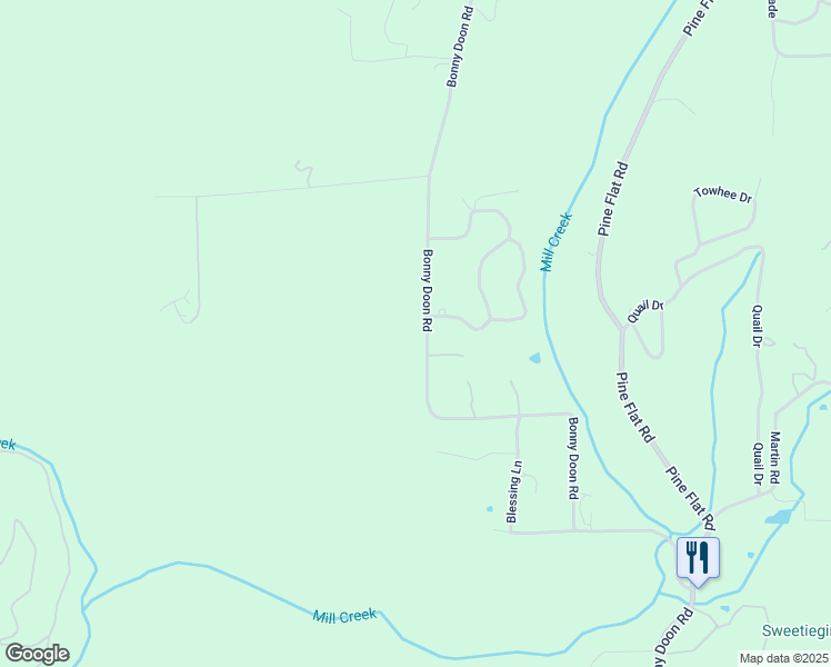map of restaurants, bars, coffee shops, grocery stores, and more near 5151 Bonny Doon Road in Santa Cruz