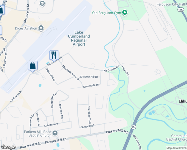 map of restaurants, bars, coffee shops, grocery stores, and more near 204 Shadow Hill Drive in Somerset