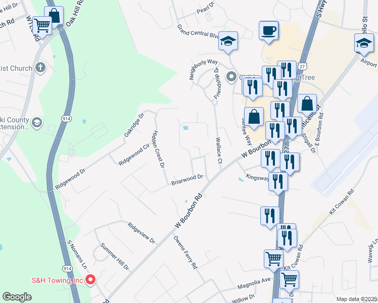 map of restaurants, bars, coffee shops, grocery stores, and more near Morgan Ln in Somerset