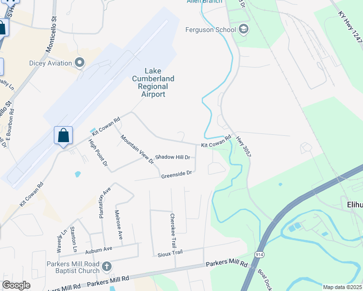 map of restaurants, bars, coffee shops, grocery stores, and more near 1439 Kit Cowan Road in Somerset