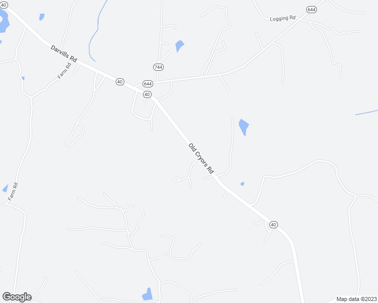map of restaurants, bars, coffee shops, grocery stores, and more near 16018 Old Cryors Road in McKenney