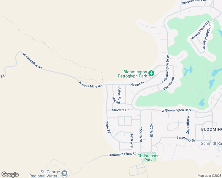 map of restaurants, bars, coffee shops, grocery stores, and more near 3350 Ute Road in St. George