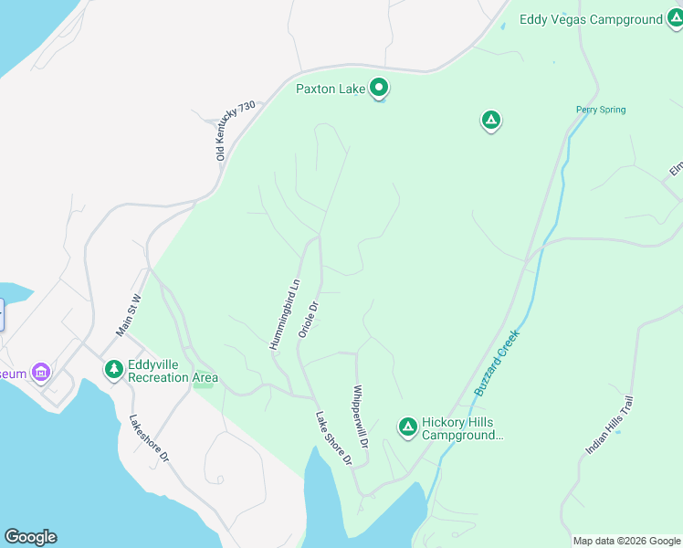 map of restaurants, bars, coffee shops, grocery stores, and more near Blake Road in Eddyville