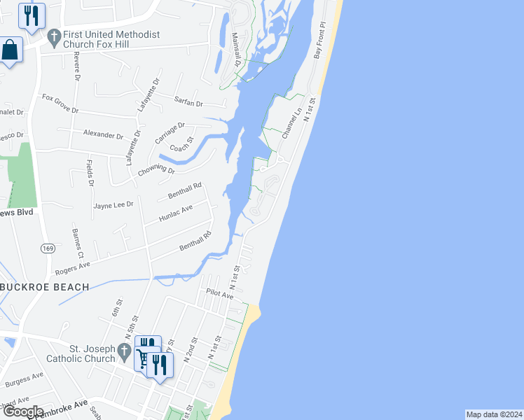 map of restaurants, bars, coffee shops, grocery stores, and more near 1033 Porte Harbour Arch in Hampton