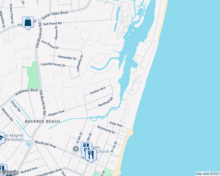 map of restaurants, bars, coffee shops, grocery stores, and more near 314 Benthall Road in Hampton