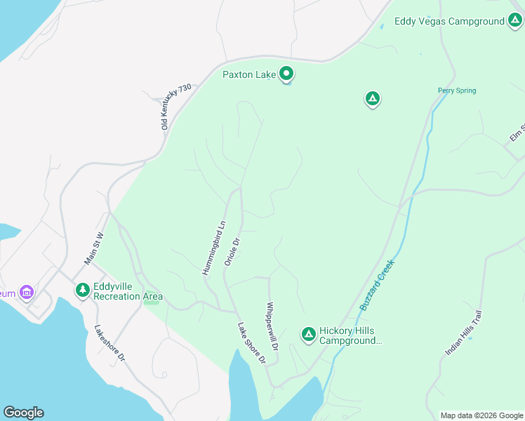 map of restaurants, bars, coffee shops, grocery stores, and more near Blake Road in Eddyville