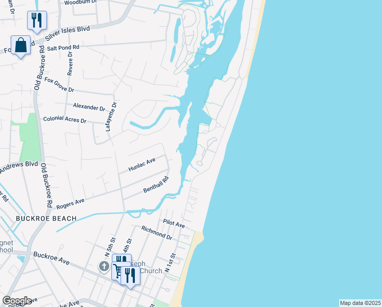 map of restaurants, bars, coffee shops, grocery stores, and more near Ivory Gull Crescent in Hampton
