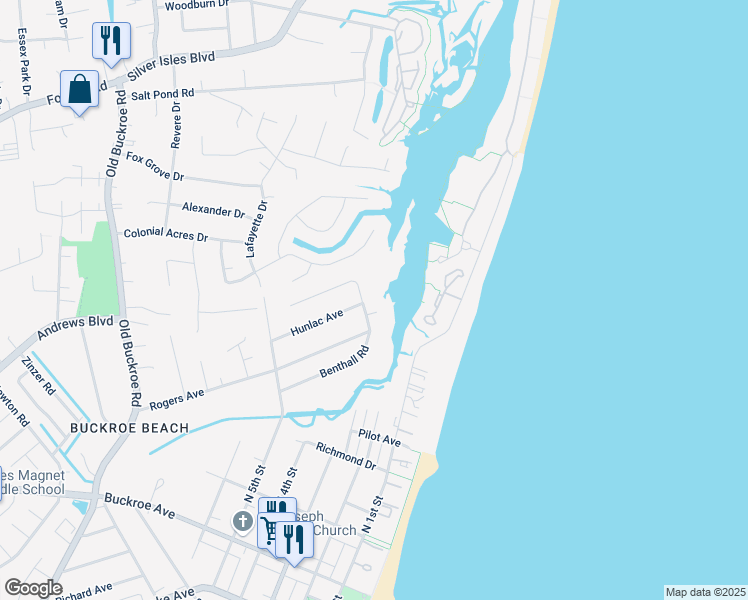 map of restaurants, bars, coffee shops, grocery stores, and more near 314 Benthall Road in Hampton