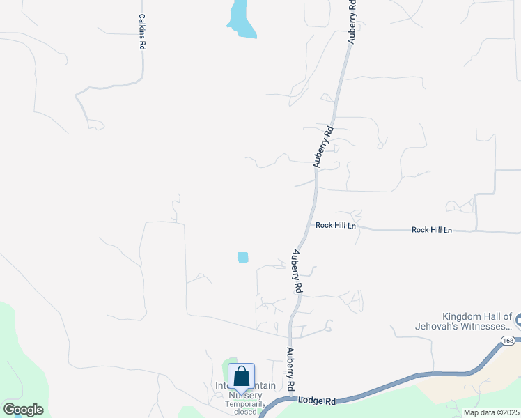 map of restaurants, bars, coffee shops, grocery stores, and more near 30957 Auberry Road in Auberry