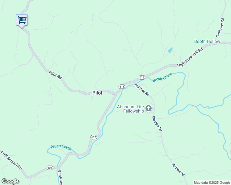 map of restaurants, bars, coffee shops, grocery stores, and more near 4972 Pilot Road in Pilot