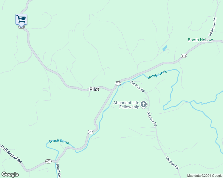 map of restaurants, bars, coffee shops, grocery stores, and more near 4972 Pilot Road in Pilot