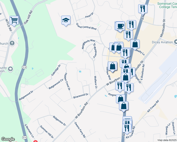 map of restaurants, bars, coffee shops, grocery stores, and more near Iris Point in Somerset