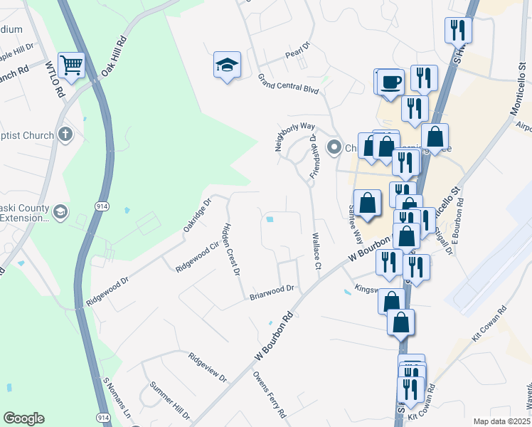 map of restaurants, bars, coffee shops, grocery stores, and more near Morgan Ln in Somerset