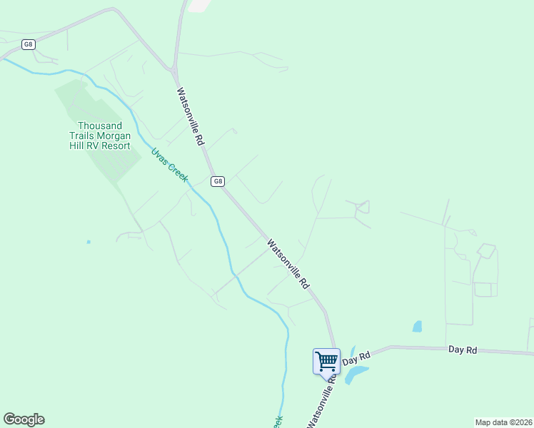 map of restaurants, bars, coffee shops, grocery stores, and more near 12170 Calle Uvas in Gilroy