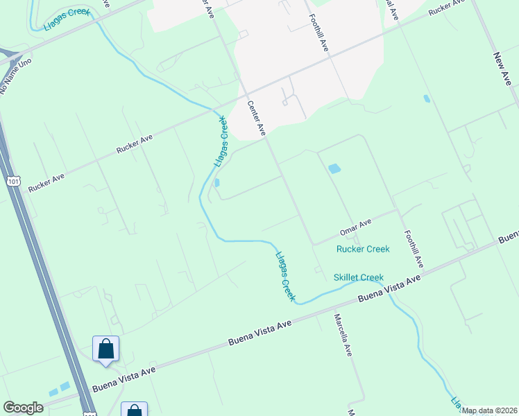 map of restaurants, bars, coffee shops, grocery stores, and more near 10505 Center Avenue in Gilroy