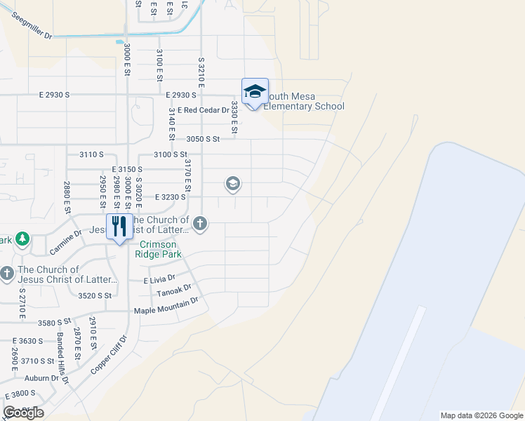 map of restaurants, bars, coffee shops, grocery stores, and more near 3262 Tiger Maple Circle in Washington