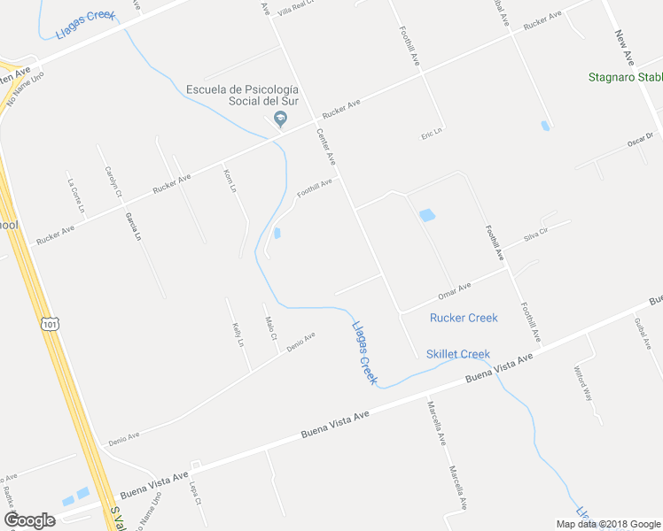 map of restaurants, bars, coffee shops, grocery stores, and more near 10505 Center Avenue in Gilroy