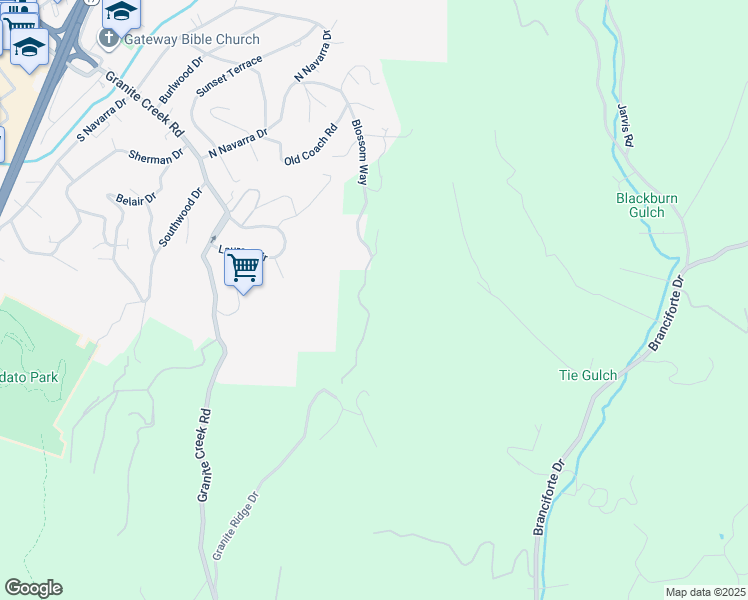 map of restaurants, bars, coffee shops, grocery stores, and more near 60 Highgate Road in Scotts Valley